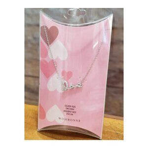 WISHBONNE Love Zirconia Pendant Necklace delicate clavicle choker Valentines day